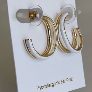 J.Crew Double hoop earrings